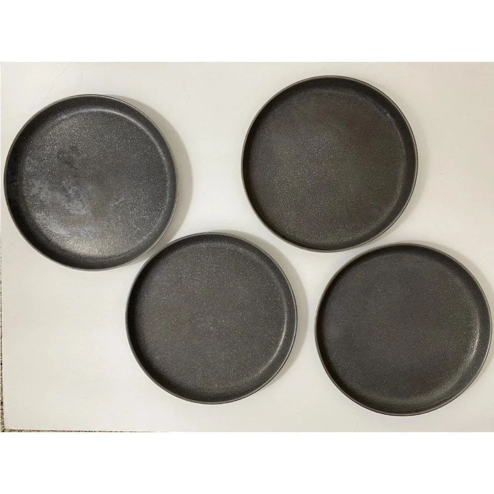 Set of 4 Project 62 Tilley Stoneware Dinner Plates grey/gray stoneware_9